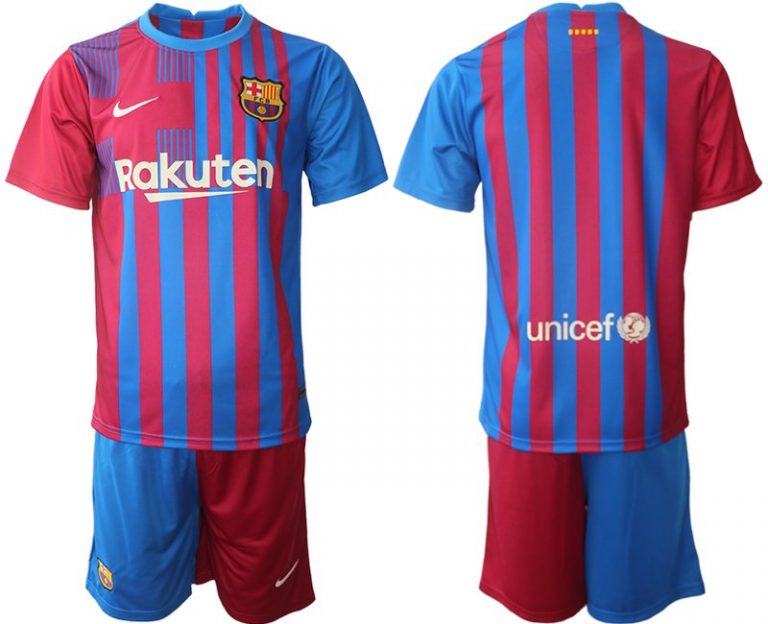 Barcelona Stadium Heimtrikot 2021-22 Herren Fußballtrikot in blau-2