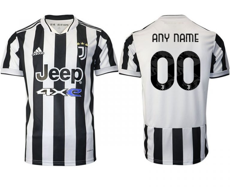 Günstige Fußballtrikots Juventus Turin Heimtrikot 2022 Kurzarm Weiss/Schwarz-1