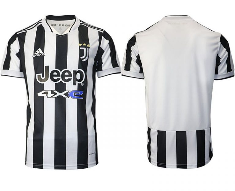 Günstige Fußballtrikots Juventus Turin Heimtrikot 2022 Kurzarm Weiss/Schwarz