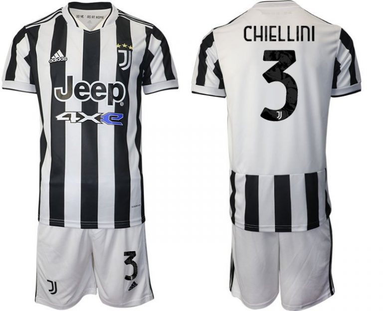 Günstige Fußballtrikots Juventus Turin Heimtrikot 2022 mit Aufdruck Chiellini 3-1