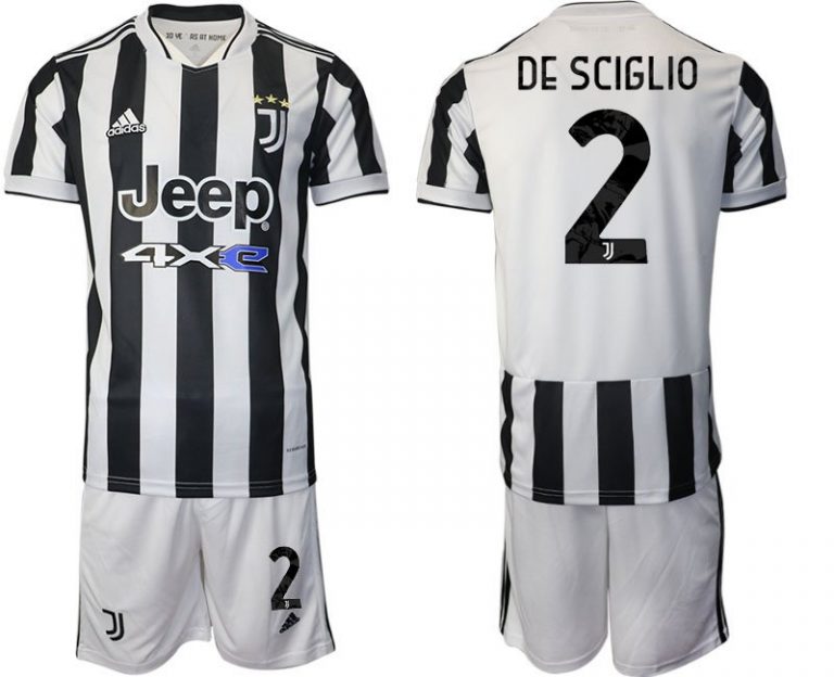 Günstige Fußballtrikots Juventus Turin Heimtrikot 2022 mit Aufdruck De Sciglio 2-1