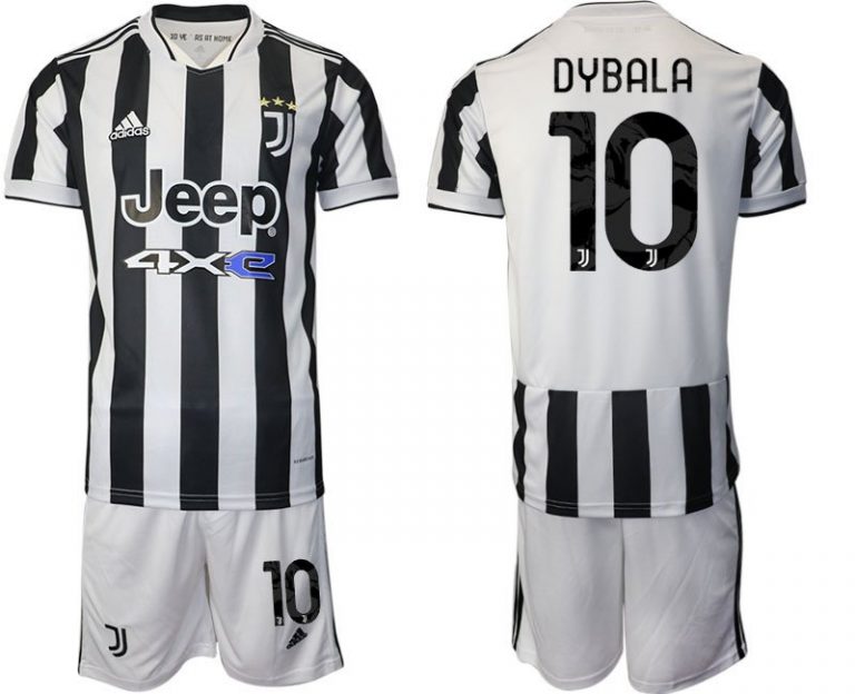 Günstige Fußballtrikots Juventus Turin Heimtrikot 2022 mit Aufdruck Dybala 10-1