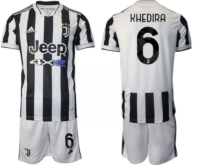 Günstige Fußballtrikots Juventus Turin Heimtrikot 2022 mit Aufdruck Khedira 6-1