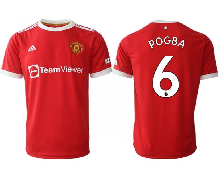 Manchester United F.C. Pogba 6 Herren Home 2022 Rot Trikot günstig