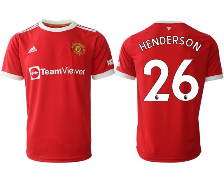 Manchester United Henderson 26 Herren Heimtrikot 2022 Rot Kurzarm