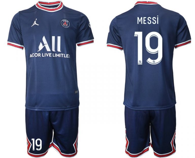 Paris Saint Germain Heimtrikot 2021-22 Herren Fußballtrikot mit Aufdruck MESSI 19-1