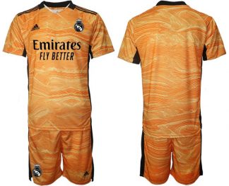 Spanische Vereine Personalisierbar Trikotsatz Real Madrid Torwarttrikot orange