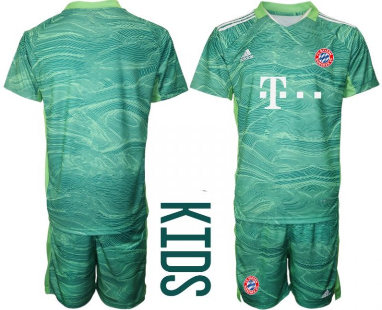 2022 Kinder Trikot-Set FC Bayern München Torwarttrikot in Grün