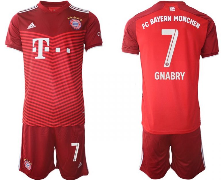 FC Bayern München 2021/22 Heimtrikot rot mit Aufdruck Gnabry 7 günstig-1