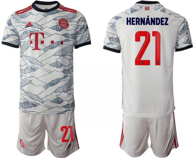 FC Bayern München 2021/22 Herren 3rd Trikot weiß mit Aufdruck Hernandez 21-1