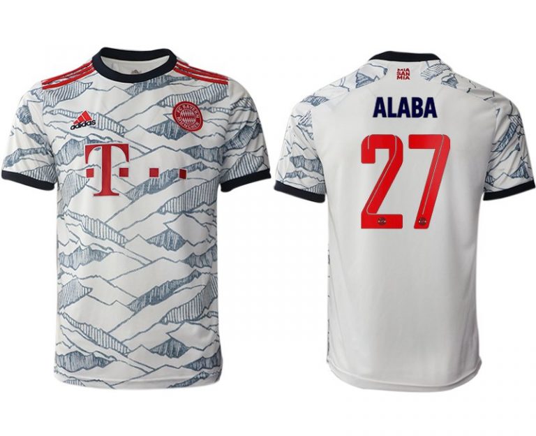 FC Bayern München 3rd Herren Trikot 2021/22 ALABA 27# Ausweichtrikot weiß