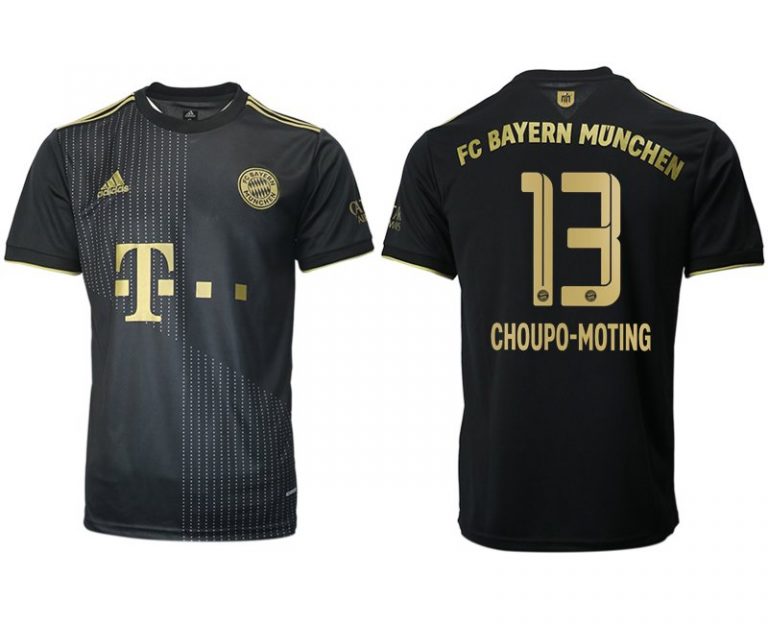 FC Bayern München Herren Auswärts Trikot 21/22 schwarz/gold mit Aufdruck Choupo-Moting 13