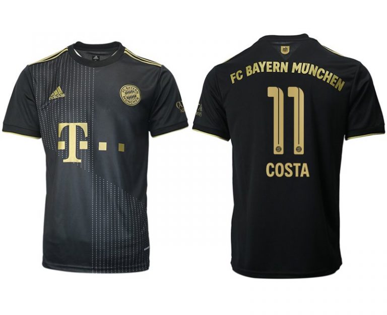 FC Bayern München Herren Auswärts Trikot 21/22 schwarz/gold mit Aufdruck COSTA 11