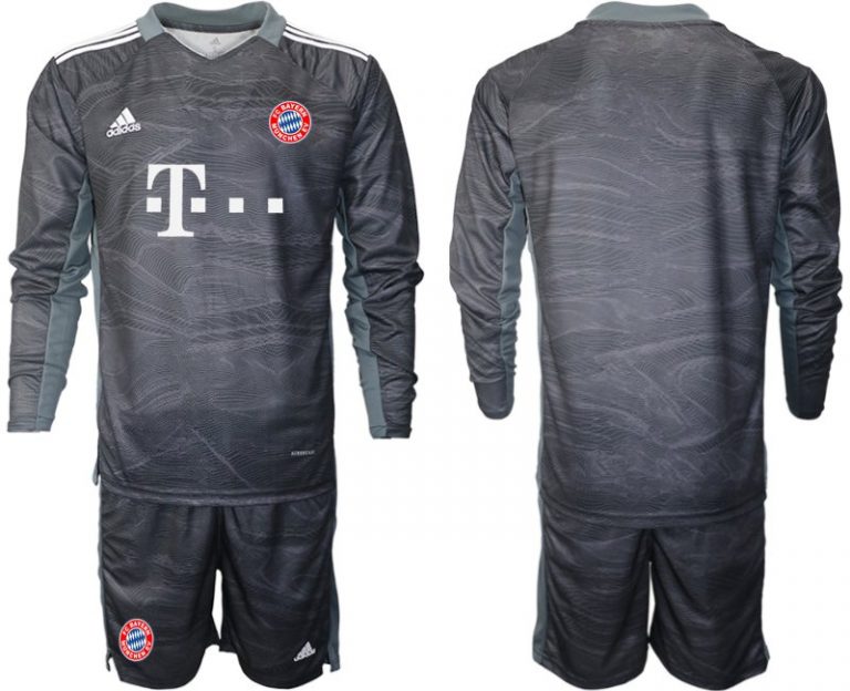 FC Bayern München Torwarttrikot 2021/22 Schwarz Langarm + Kurze Hosen