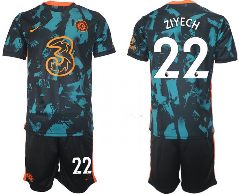 Herren Chelsea FC 2022 Ausweichtrikot mit Aufdruck Ziyech 22