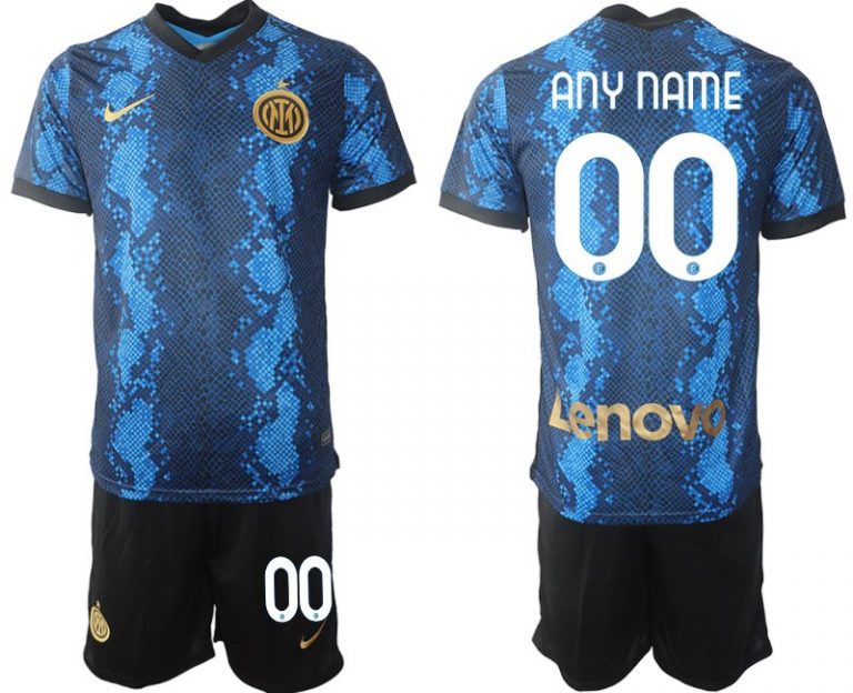 Inter Mailand Personalisierte Home Fußball Trikot Kit Set Anpassbare Name und Nummer-1