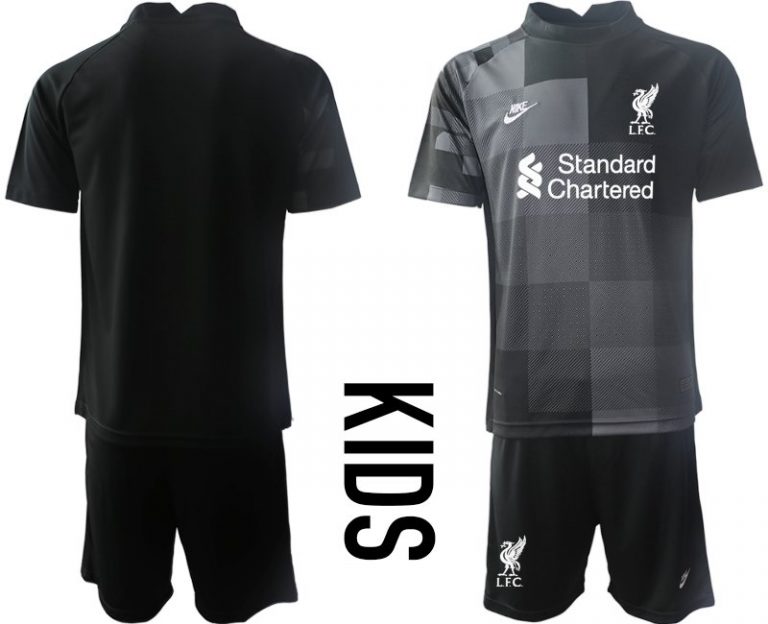 Kinder Fußball Trikot FC Liverpool 2021/22 Torwarttrikot schwarz