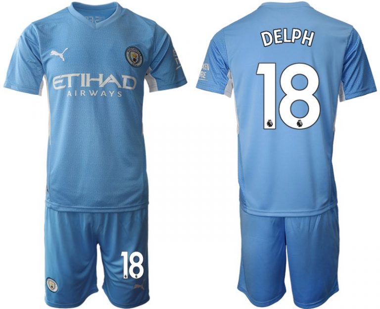 Manchester City Fabian Delph #18 Herren Heimtrikot 2022 Kurzarm-1