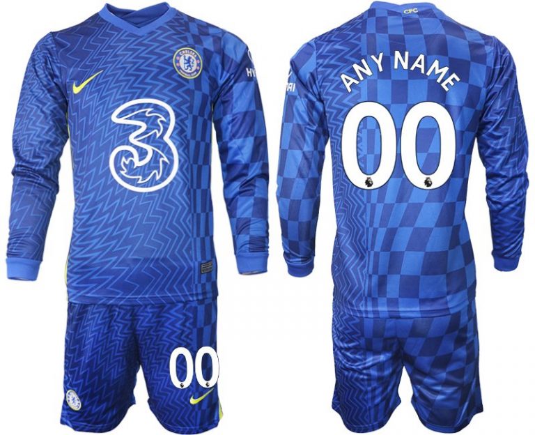 Personalisierbar Trikotsatz Chelsea FC Stadium Heimtrikot 2022 Langarm-1