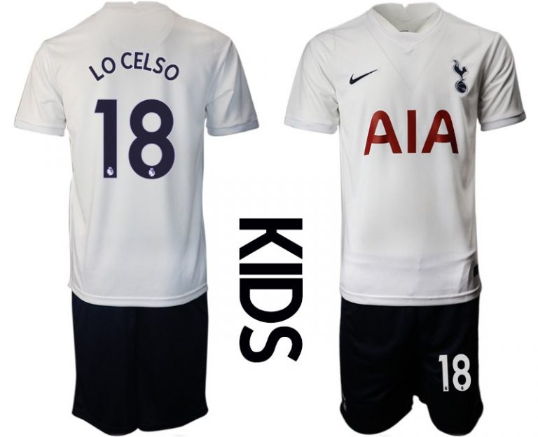 Tottenham Hotspur 2022 Heimtrikot in weiß für Kinder mit Aufdruck LO CELSO 18