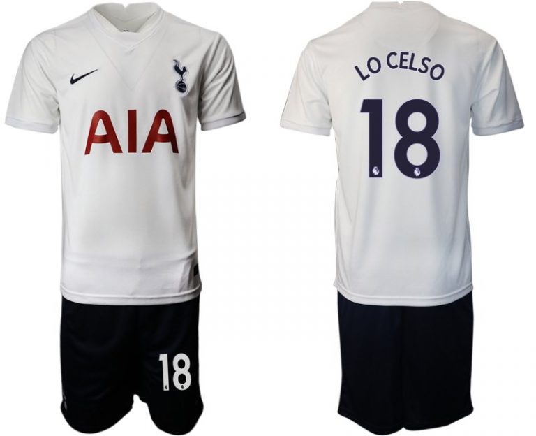 Trikotsatz Tottenham Hotspur Heimtrikot 2021/22 weiß mit Aufdruck LO CELSO 18