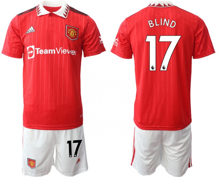 Blind 17 Manchester United 2022-23 Heimtrikot Herren Trikot + Kurze Hosen