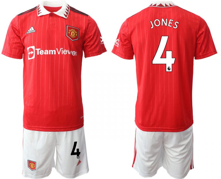 JONES 4 Manchester United 2022-2023 Heimtrikot Herren Trikot + Kurze Hosen