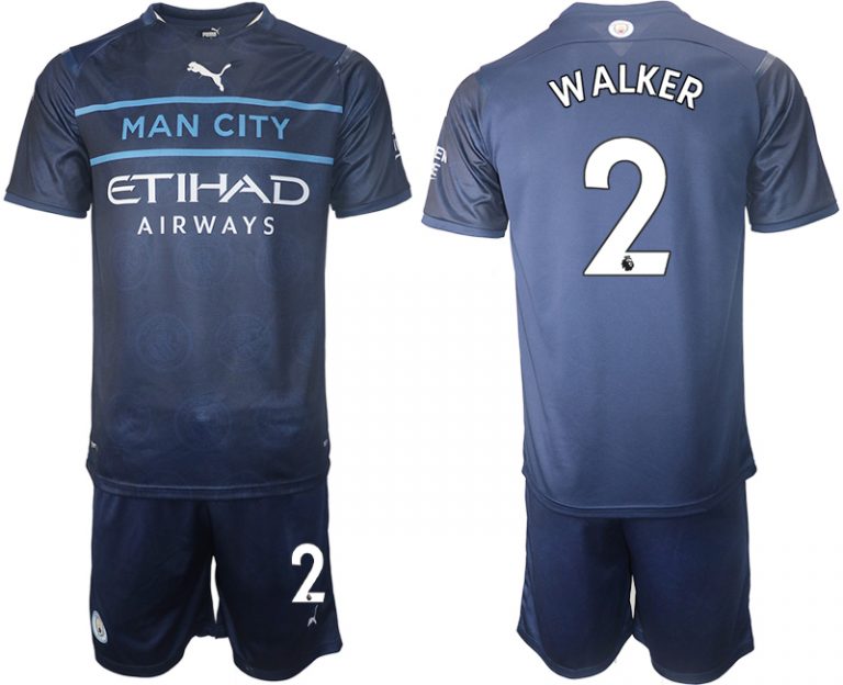 Manchester City 21-22 Drittes Trikot mit Aufdruck WALKER 2