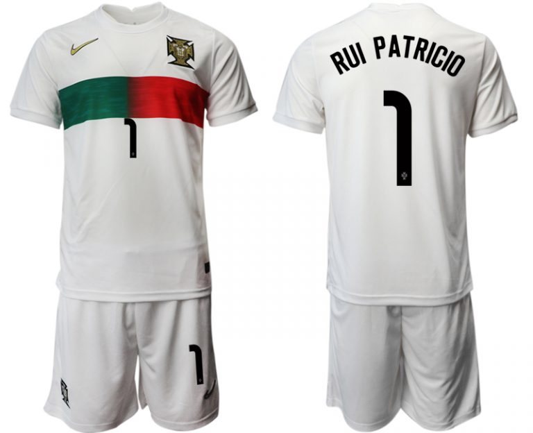 2022 Günstige Trikotsatz Portugal Heimtrikot Away Weiß RUI PATRICIO 1