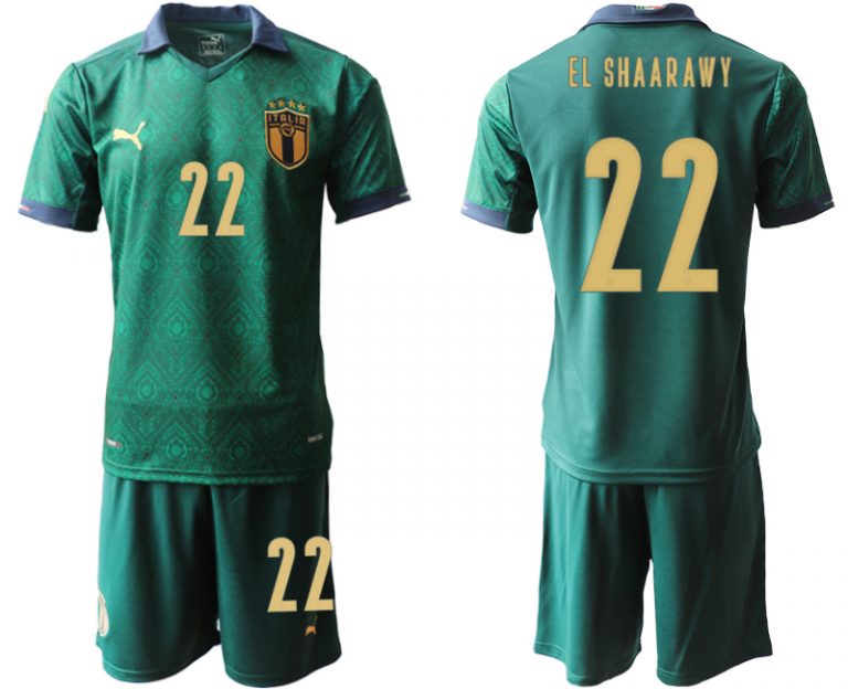 Neue Italien 2020 Ausweichtrikot Grün Trikotsatz für Herren EL SHAARAWY 22