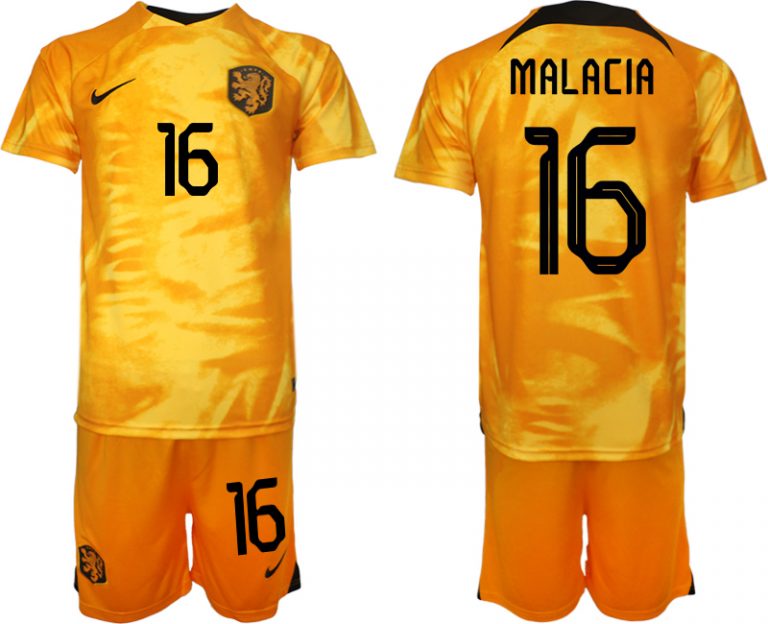 Neuen Fußballtrikot für Herren Niederlande Heimtrikot WM 2022 Orange MALACIA 16