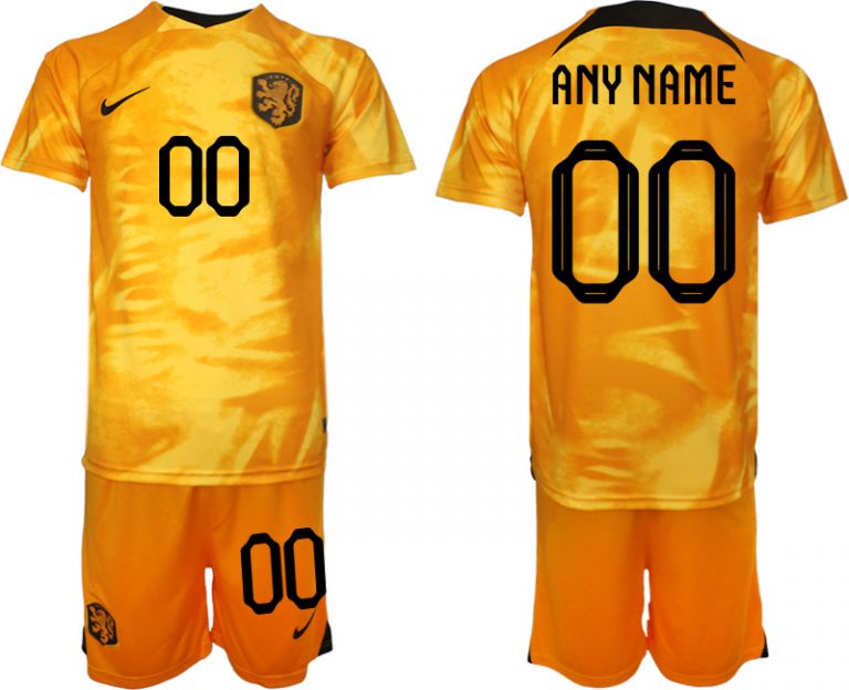 Neuen Niederlande Heimtrikot WM 2022 Orange Fußballtrikot Herren Sale