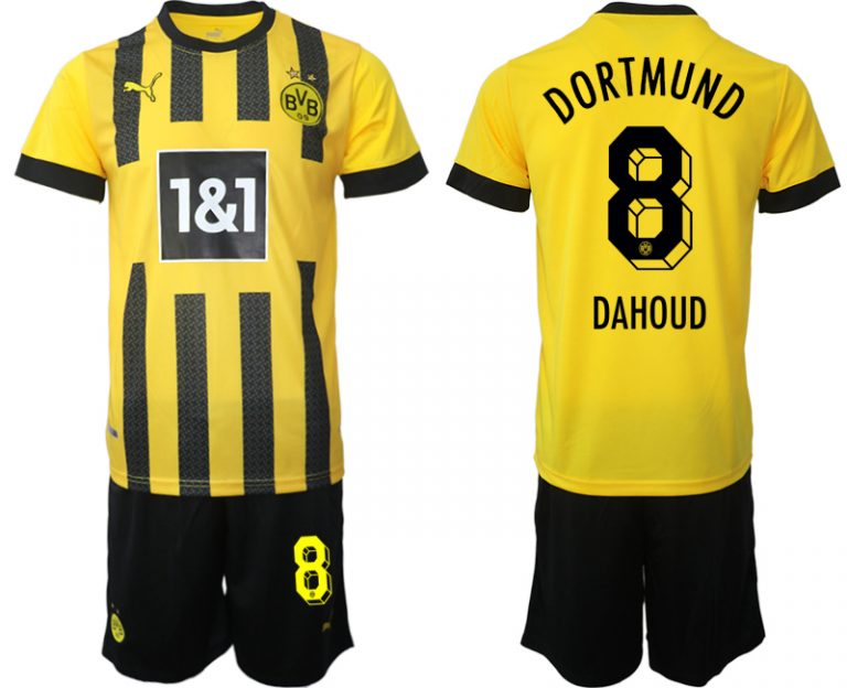 Borussia Dortmund BVB Heimtrikot 2023 bestellen mit Aufdruck DAHOUD 8