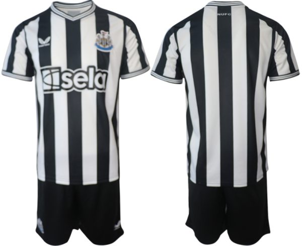 Herren Newcastle United 2023/24 Heimtrikot weiß schwarz Trikotsatz