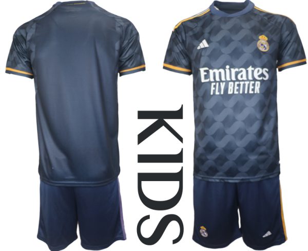 Kaufen Kinder Auswärtstrikots Real Madrid 23-24 Fußballtrikot Set