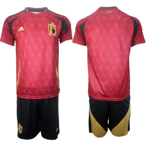 Billige Fussballtrikots Belgien EURO 2024 Heimtrikot EM 24-25 für Herren