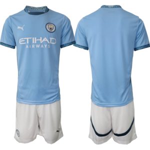 Fußballtrikot Kaufen Manchester City Heimtrikot 2024-25 Kurzarm + Kurze Hosen
