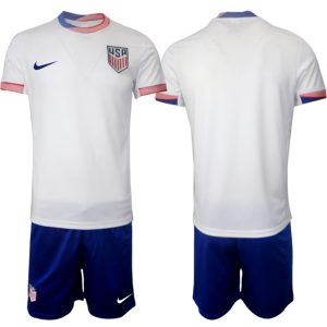 Günstige Fußball Trikot United States USA Heimtrikot Copa America 2024 weiß blau