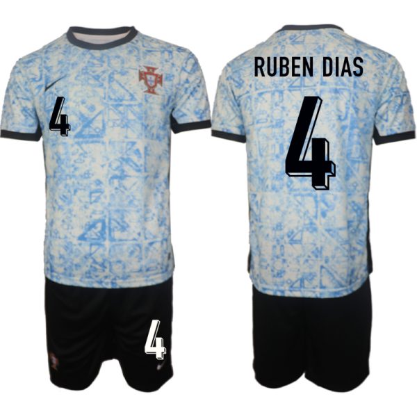 Günstige Kaufen Portugal trikot EM 2024 Auswärts Trikot trikotsatz Ruben Dias 4