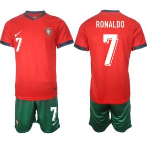 Neues Trikotsatz Herren Fussball Portugal trikot EM 2024 Heimtrikot Rot Ronaldo 7